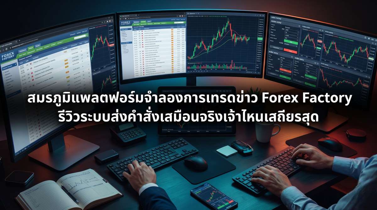 สมรภูมิแพลตฟอร์มจำลองการเทรดข่าว Forex Factory รีวิวระบบส่งคำสั่งเสมือนจริงเจ้าไหนเสถียรสุด