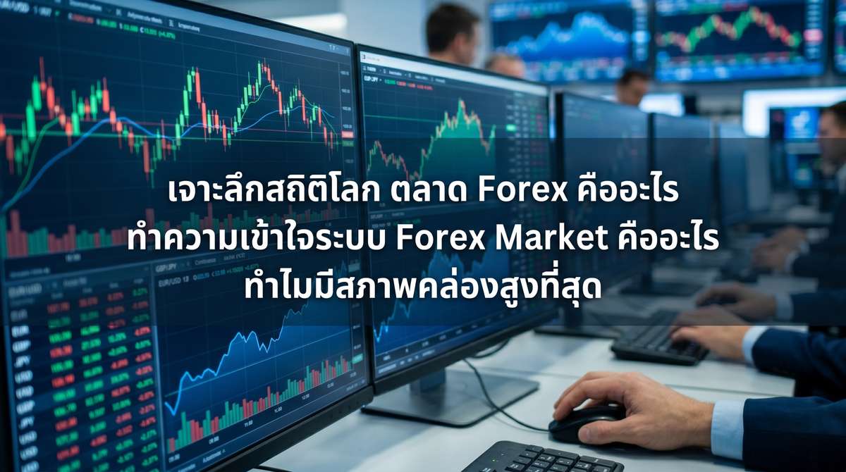 เจาะลึกสถิติโลก ตลาด Forex คืออะไร ทำความเข้าใจระบบ Forex Market คืออะไร ทำไมมีสภาพคล่องสูงที่สุด