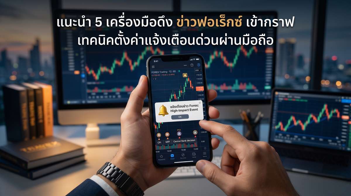 แนะนำ 5 เครื่องมือดึง ข่าวฟอเร็กซ์ เข้ากราฟ เทคนิคตั้งค่าแจ้งเตือนด่วนผ่านมือถือ